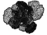 Flower Wall Art Large Black Metal Decor