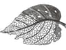 Antique Silver Matte Lacquer 40" Birch Leaf Metal Wall Art