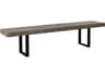 Origins Straight Edge Gray Stone Black Accent Bench