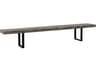 Origins Straight Edge Gray Stone Black Accent Bench