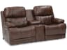 Kenaston Leather Upholstery Console Loveseat Power Recliner with Cupholder with Power Headrest