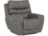 Gavin Leather Upholstery Power Recliner Wall Hugger with Headrest & Lumbar
