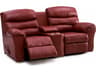 Durant Leather Upholstery Console Loveseat Power Recliner with Cupholder