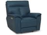Oakley Leather Upholstery Power Recliner Wall Hugger with Headrest & Lumbar
