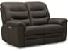 Keiran Leather Upholstery Loveseat Power Recliner with Headrest & Lumbar