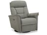 Stonegate II Leather Upholstery Swivel Glider Power Recliner