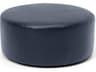 Mingle Leather Upholstery Round Medium Ottoman