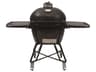 Primo All-In-One Ceramic Oval Large Charcoal Grill with Cradle | Side Shelves | and Stainless Steel Grates