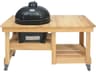 Primo Oval Large Charcoal Grill with Cypress Countertop Table