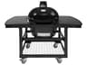 Primo Oval XL Jack Daniels Edition Charcoal Grill with Cart and Island Top