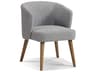Ariana Oak Wood Upholstered Arm Dining Chair