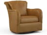 Dalton Swivel Brown Leather Accent Chair