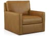 Ramsey Swivel Glider Leather Accent Chair