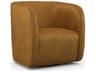 Lovato Swivel Leather Accent Chair