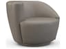 Corkscrew Swivel Leather Left Accent Chair
