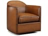 Halsey Swivel Leather Accent Chair
