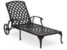 Quick Ship Oxford Cast Aluminum Weathered Black Patio Chaise Lounge