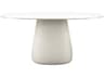 Cobble White Warm Recycled Plastic Oval Dining Table