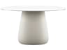 Cobble White Warm Recycled Plastic Oval Dining Table