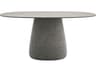 Cobble Grey Mix Recycled Plastic Oval Dining Table