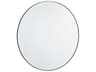 Matte Black Round Wall Mirror