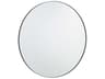 Matte Black Round Wall Mirror