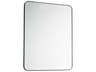 Matte Black Rectangular Stadium Wall Mirror