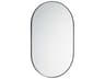Matte Black Oval Capsule Wall Mirror