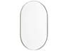 Silver Oval Capsule Wall Mirror