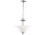 Spencer 2-Light Classic Nickel Glass Bell Pendant