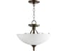 Jardin 3-Light Oiled Bronze Glass Bowl Pendant