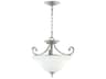 Bryant 3-Light Classic Nickel Glass Bowl Pendant