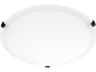 3-Light Matte Black Round Flush Mount