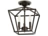 Gabriel 3-Light Oiled Bronze Semi Flush Mount