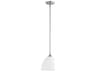 Enclave 1-Light Satin Nickel Glass Bell Mini Pendant