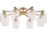 Veno 8-Light Aged Brass Semi Flush Mount