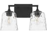 Eldorado 2-Light Matte Black Vanity Light