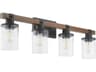 Alpine 4-Light Textured Black Walnut Vanity Light
