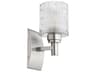Stadium 1-Light Satin Nickel Glass Wall Sconce