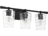 Goodwin 3-Light Matte Black Vanity Light
