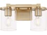 Bolton 2-Light Aged Brass Vanity Light