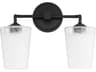 Providence 2-Light Matte Black Vanity Light