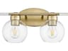 Volan 2-Light Aged Brass Glass Vanity Light