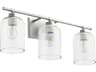 Tribute 3-Light Satin Nickel Glass Vanity Light