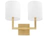 Bolero 2-Light Aged Brass Vanity Light