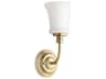 Rossington 1-Light Aged Brass Glass Wall Sconce