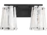 Prestige 2-Light Matte Black Vanity Light