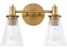 Lawton 2-Light Brushed Brass Vanity Light