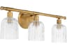 Meriam 3-Light Brushed Brass Vanity Light