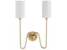 Charlotte 2-Light Aged Brass Vanity Light